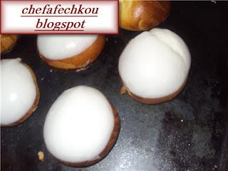 Brioches au chocolat blanc