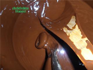 chocolat facile/ ganache noir vanille orange
