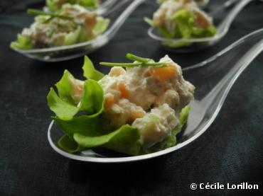 Recette bio : Cuillères de saumon fumé et cèleri bio