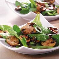 Salade de mâche aux champignons