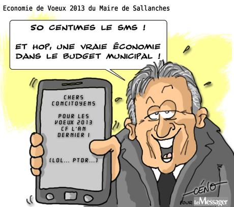 Céno Dessinateur - La Babole : Le maire de Sallanches sans voeu pour 2013