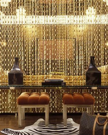 Chaînes dorées déco