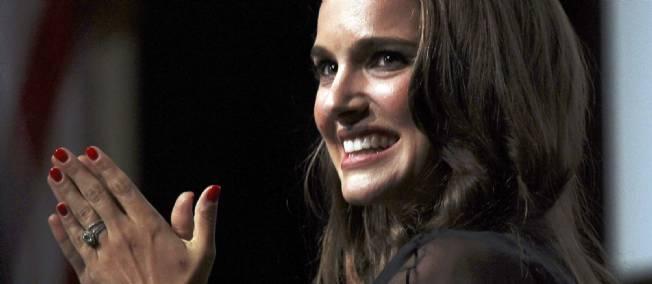 Natalie Portman participe à un meeting de campagne de Barack Obama, Nevada, août 2012.