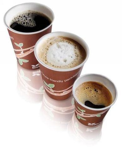 Gobelet marron en carton et compostable norme EN 13432