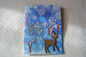 Carte de voeux, Bambi sous la neige