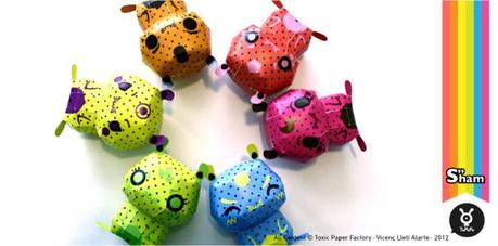 Hamster Rainbow papertoys by TPF (x6)