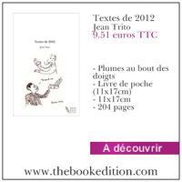 Editer ses articles de blog Le livre Textes de 2012