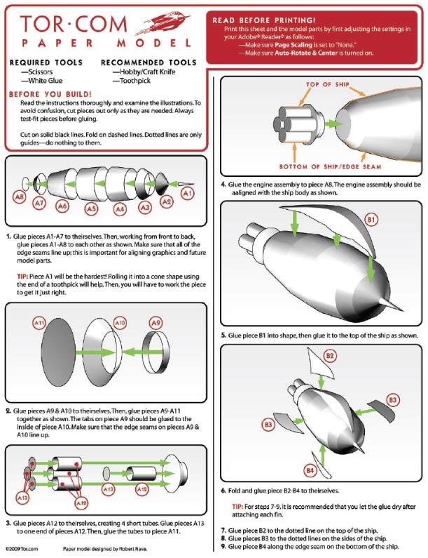 Fusée en papercraft de Robert Nava