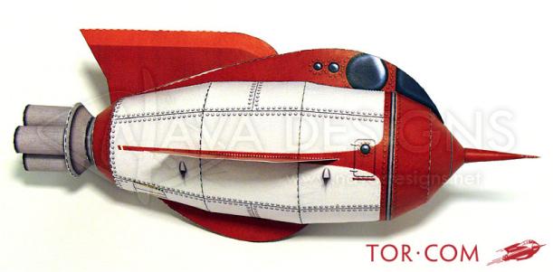 Blog_Paper_Toy_papercraft_Stubby_Paper_Rocket_pic Fusée en papercraft de Robert Nava