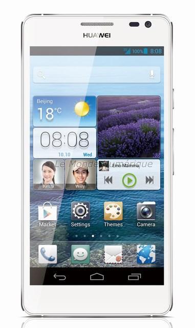 CES 2013 : Smartphone Hauwei Ascend D2, processeur quad core et écran 5 pouces Full HD