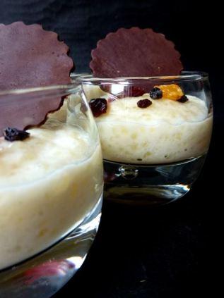 Crème de tapioca au sirop de coquelicot et son chocolat mentholée - 2