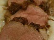 Filet mignon porc pain d'épices, purée panais