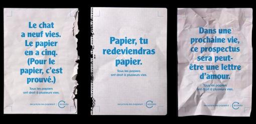 Campagne Ecofolio ‘Tous Les Papiers Ont Droit A Plusieurs Vies’