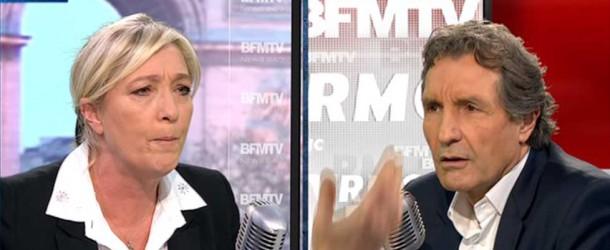 Clash entre Jean-Jacques Bourdin et Marine Le Pen sur BFM TV (vidéo)