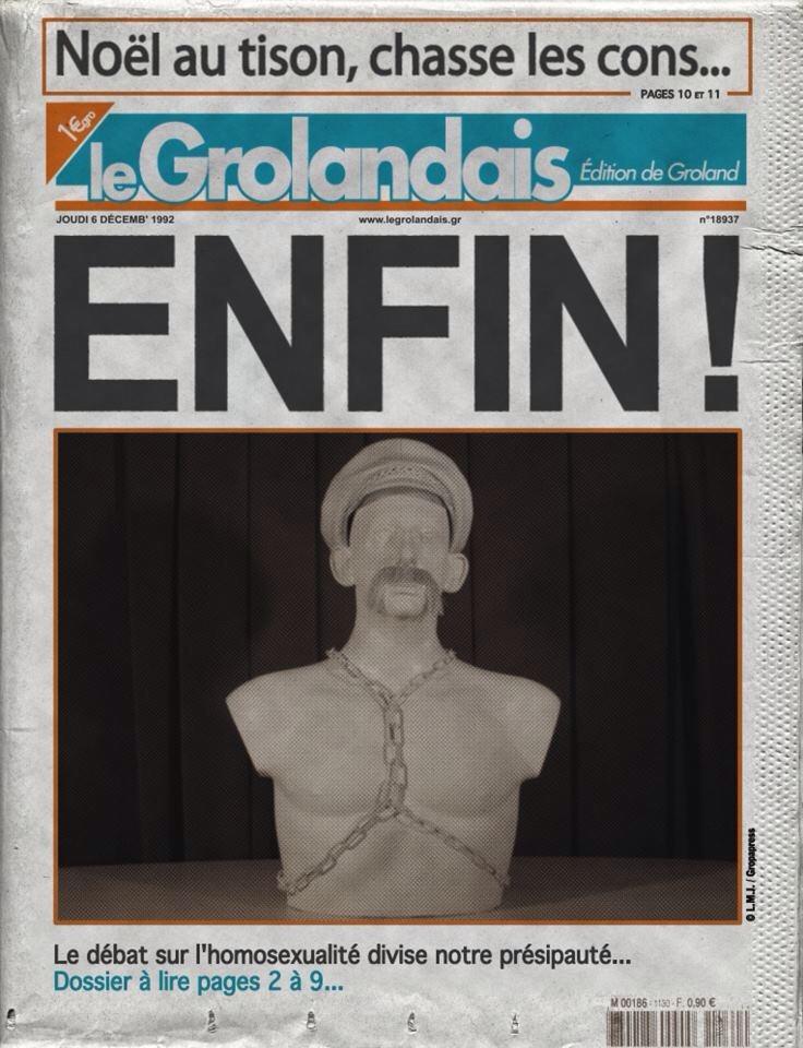 Une du Grolandais sur le Mariage Gay