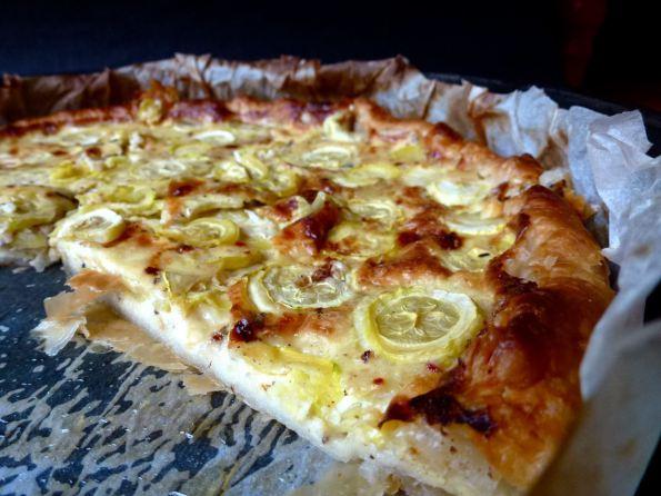 Tarte expresse aux courgettes et à la fourme d'ambert - 1