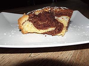 Gâteau marbré vanille chocolat