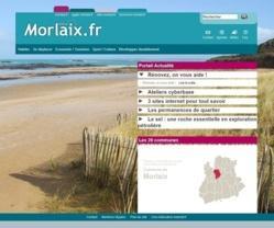 Page d'accueil de morlaix.fr, site portail d'entrée du territoire.