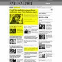 Espace médiatique consacré à #IdleNoMore sur le web national-post