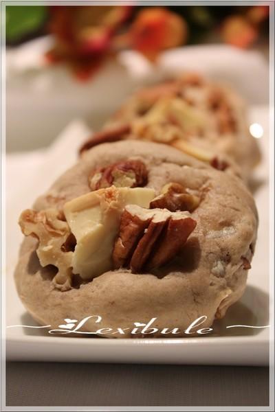 ~Biscuits aux marrons, chocolat blanc et pacanes~