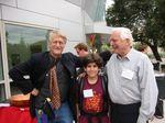 14 year old boy genius Aaron Swartz flanked by internet pioneers Ted Nelson and Doug Engelbart