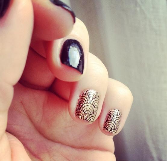 noir et doré les doigts doux