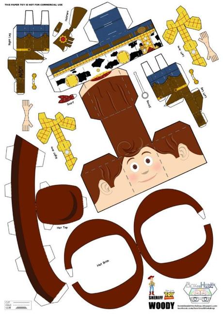 Papercraft du Shérif Woody (Toy Story)