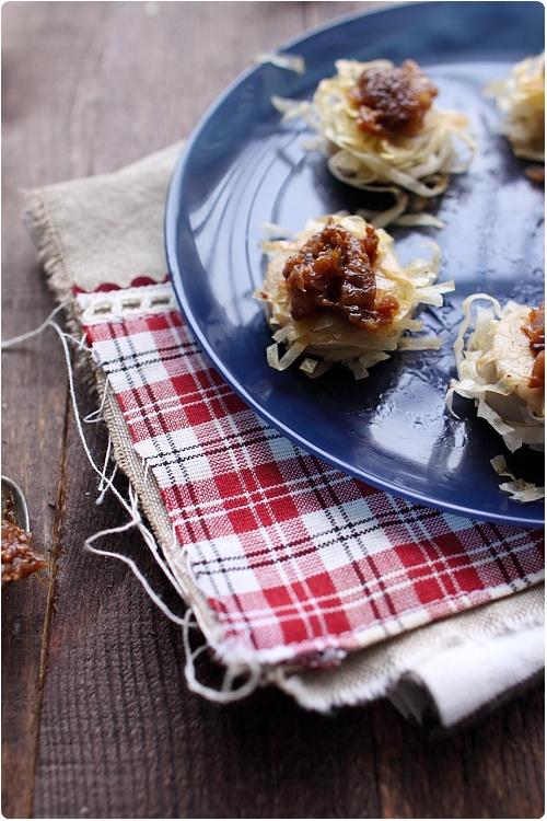 Boudin croustillant et compotée de figues