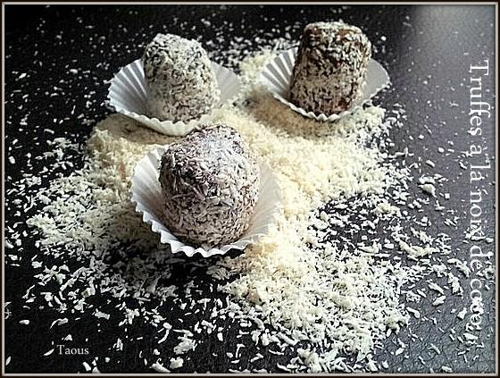 Truffes à la gavotte, à la noix de coco