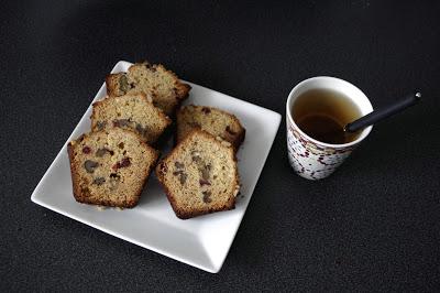 Cake aux noix et cranberries (sans gluten, ni lactose)