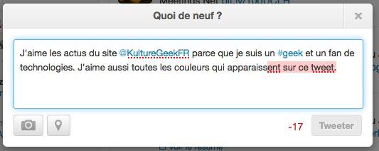 couleurs tweets