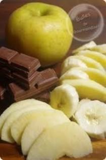 Mangez du chocolat et des pommes