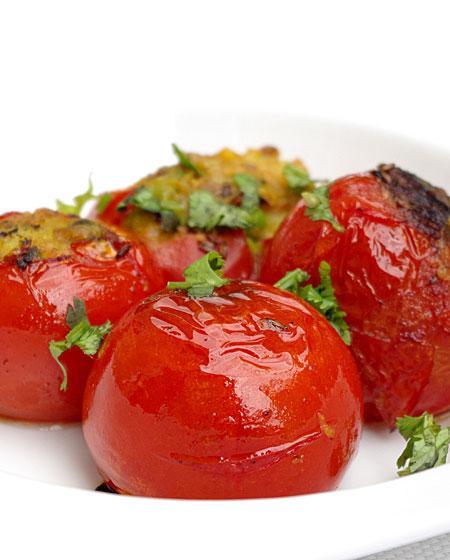 tomates farcies indiennes végétariennes