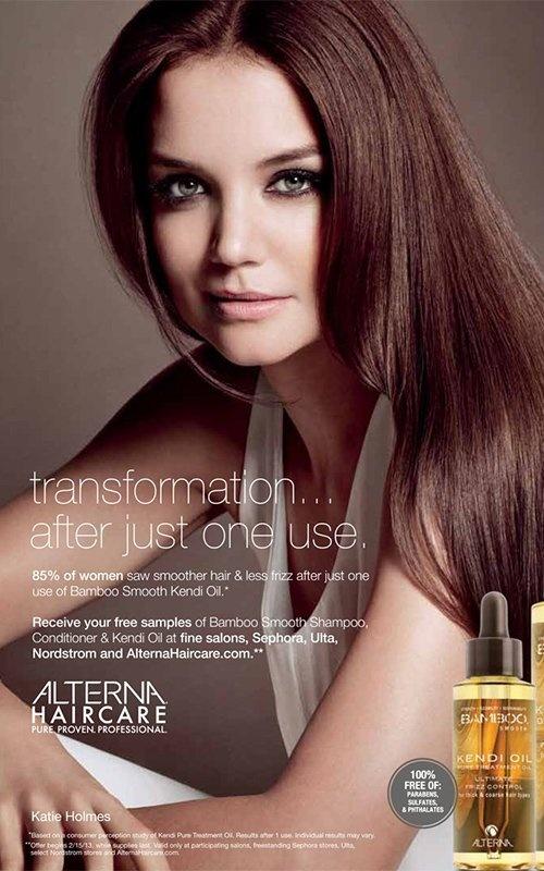 Katie Holmes : sa jolie campagne pour Alterna Haircare !