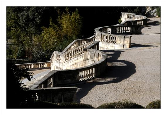 Jardins de la Fontaine, Nîmes, parcs, couleurs, lumière