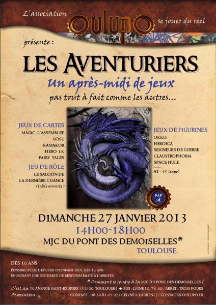 2013 01 27 Aventuriers LOULUPO présente Les Aventuriers à la MJC du Pont des Demoiselles