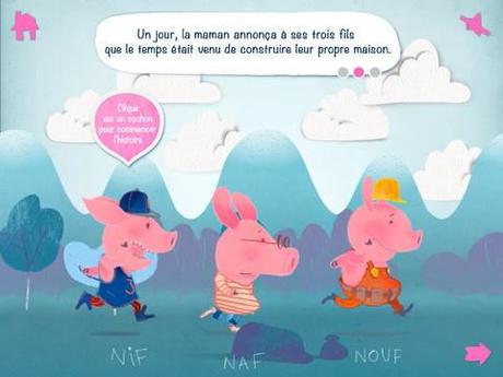 Une version moderne des 3 petits cochons en promo sur iPad...
