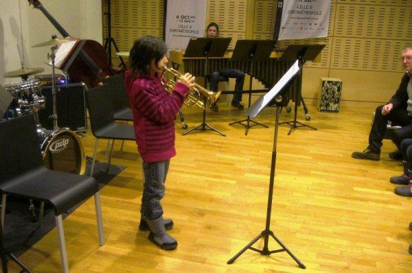 L'école de musique de Lomme était ce matin à la médiathèque : les jeunes musiciens du jour (suite)
