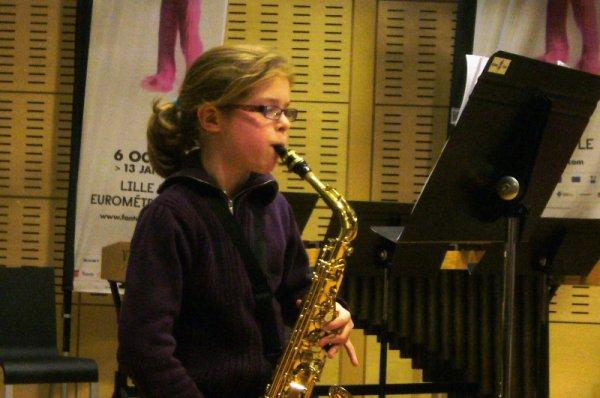 L'école de musique de Lomme était ce matin à la médiathèque : les jeunes musiciens du jour (suite)