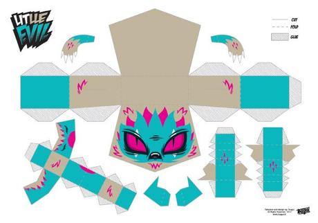 Papertoys ‘Little Evil’ de Tougui (x 4)