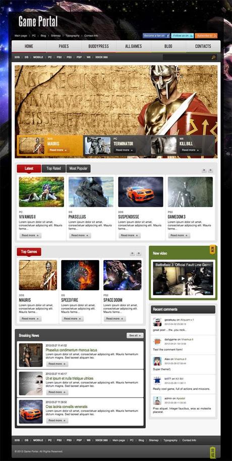 Game Portal WordPress 