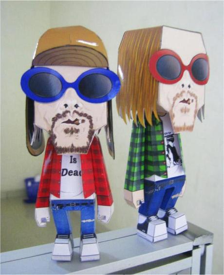 Kurt Cobain en papertoy de Mayainpaper