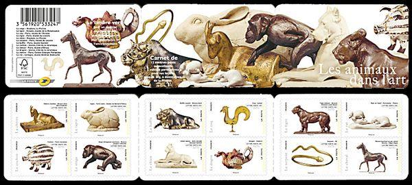 Carnet-de-timbres-animaux-dans-Art-2013