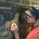 Fresque en cuir de Mark Evans