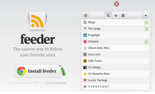 feeder lecteur rss chrome descary Feeder: un micro lecteur RSS pour Google Chrome
