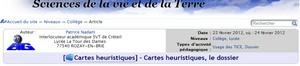 Page “Cartes heuristiques” sur le site académique d’SVT de Créteil