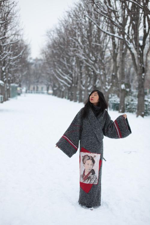 ~ Manteau kimono (le retour) sous la neige ~
