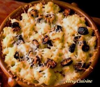 Gratin sicilien de chou-fleur aux olives