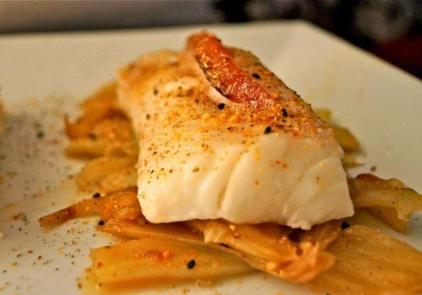 Cabillaud (morue), fenouil glacé et pamplemousse confit - 2