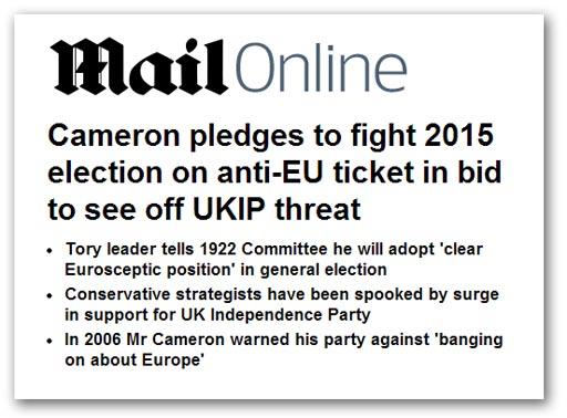 Grande-Bretagne : David Cameron clairement eurosceptique pour 2015 ?